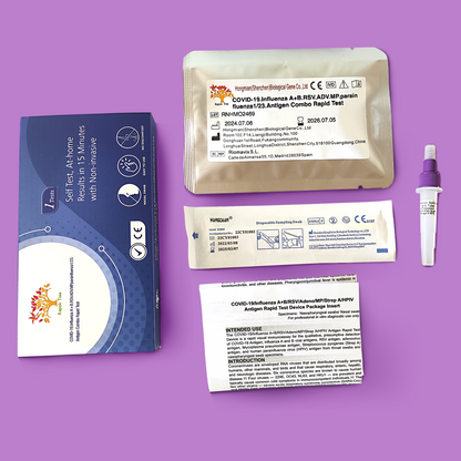 COVID-19 Influenza A+B RSV ADV MP Parainfluenza 1/23 Antigen Combo Rapid Test