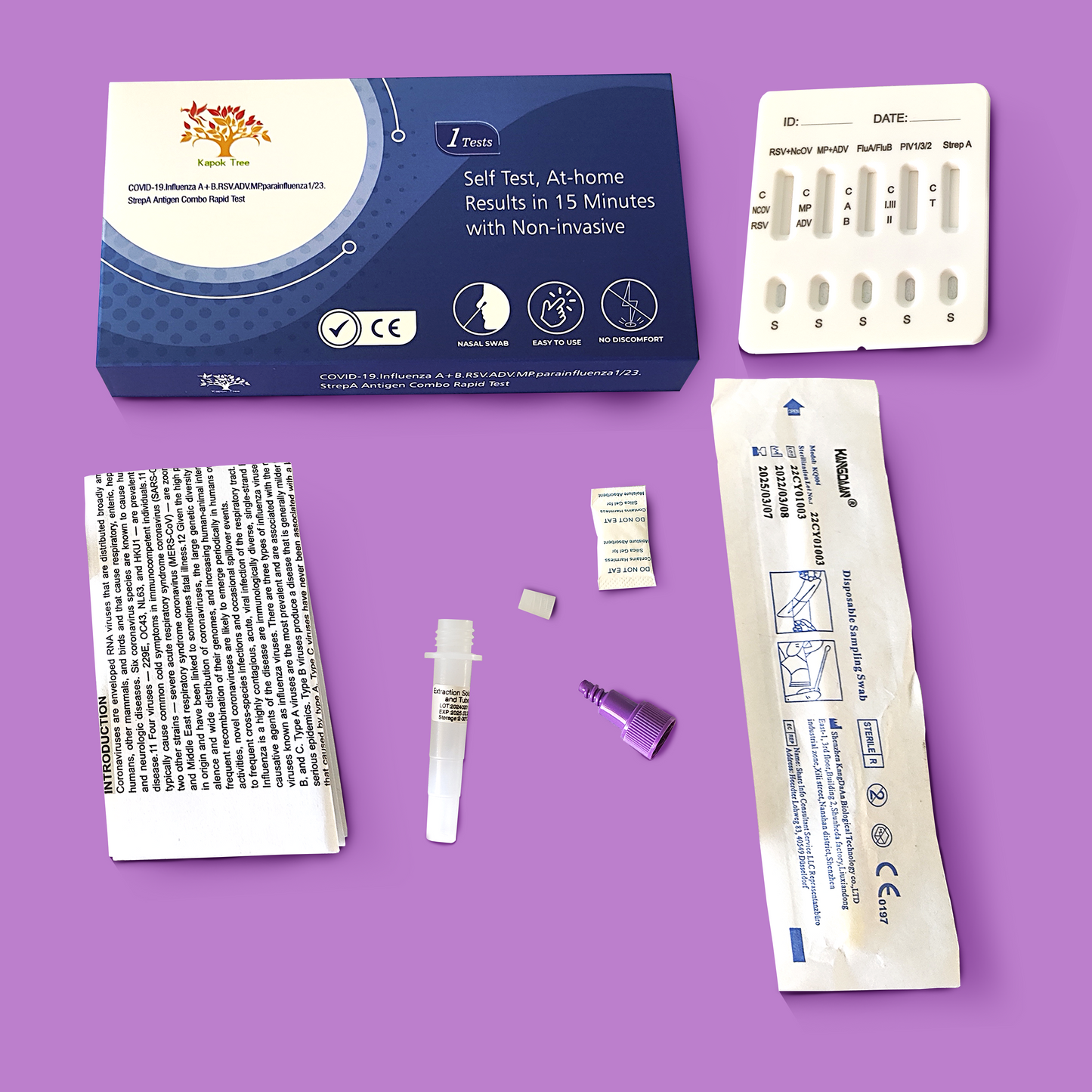 COVID-19 Influenza A+B RSV ADV MP Parainfluenza 1/23 Strep Antigen Combo Rapid Test