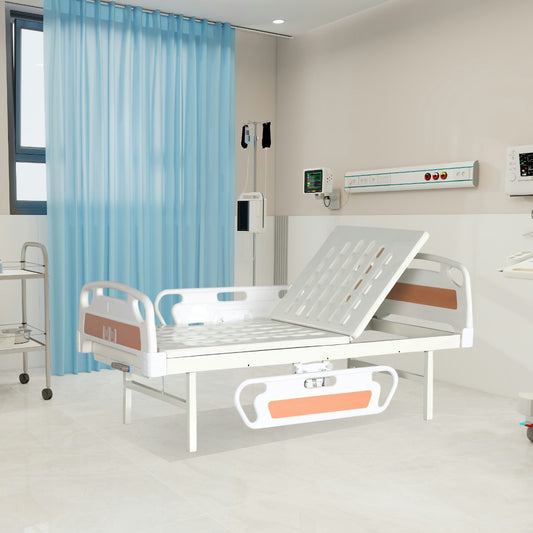Hand 1 Crank Hospital Bed - Manual with Eco-friendly Mattress HCES34